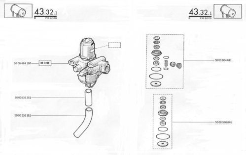 Repair kit / Jeu de réparation, valve de pression